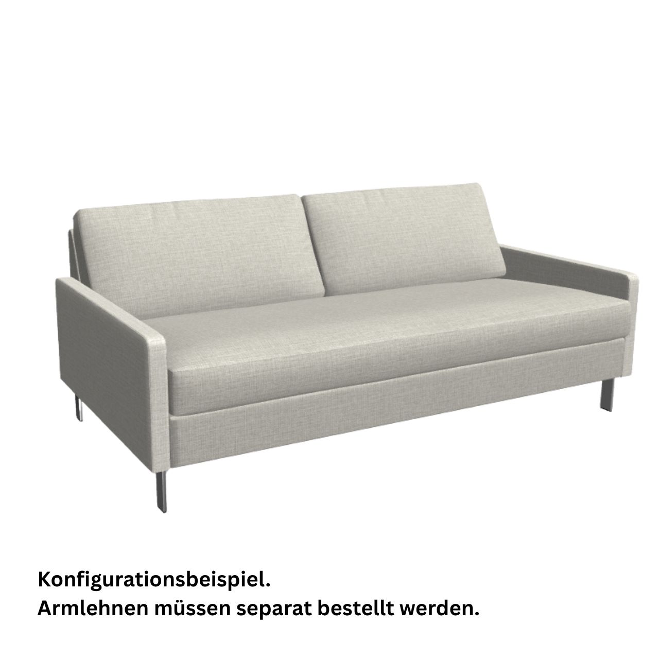 COR Conseta Sofa-Korpus 40299 Tiefe 97 cm, Breite 180 cm mit durchgehendem Sitzpolster.