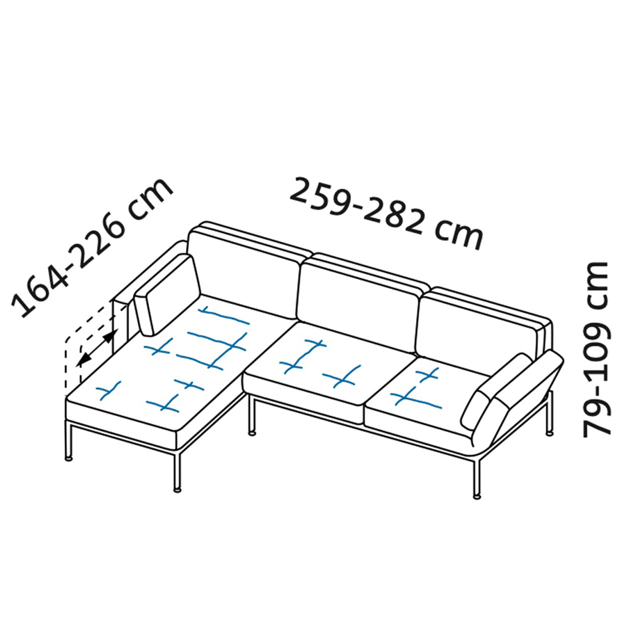 Maßzeichnung roro medium soft 74022-74007
