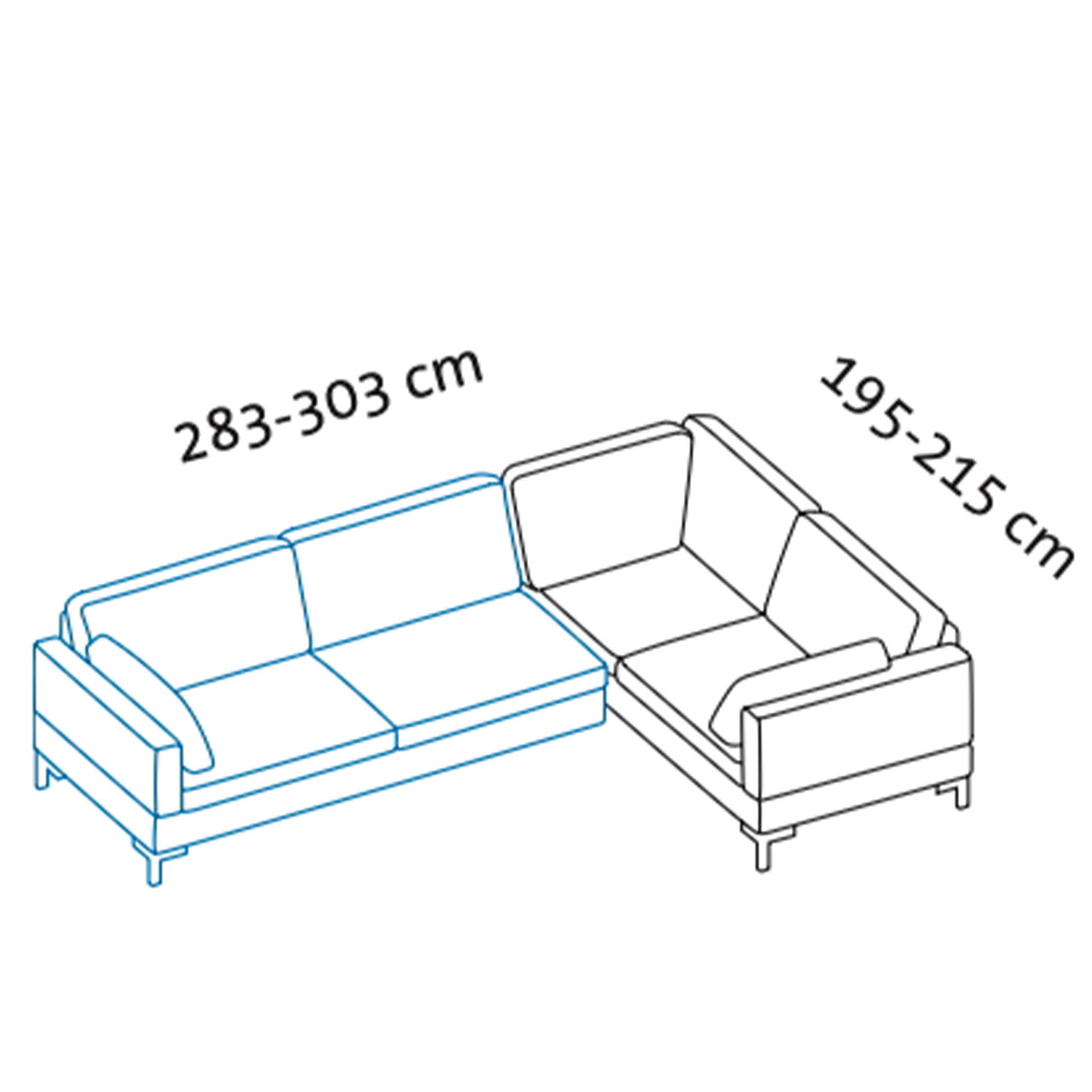 Maßzeichnung alba system Garnitur Y1 + B2