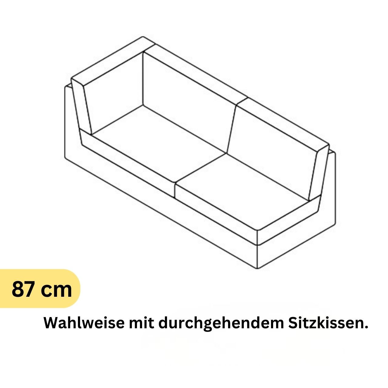 COR Conseta: Skizze Eckabschlusselement für Anbau 87 cm 40819