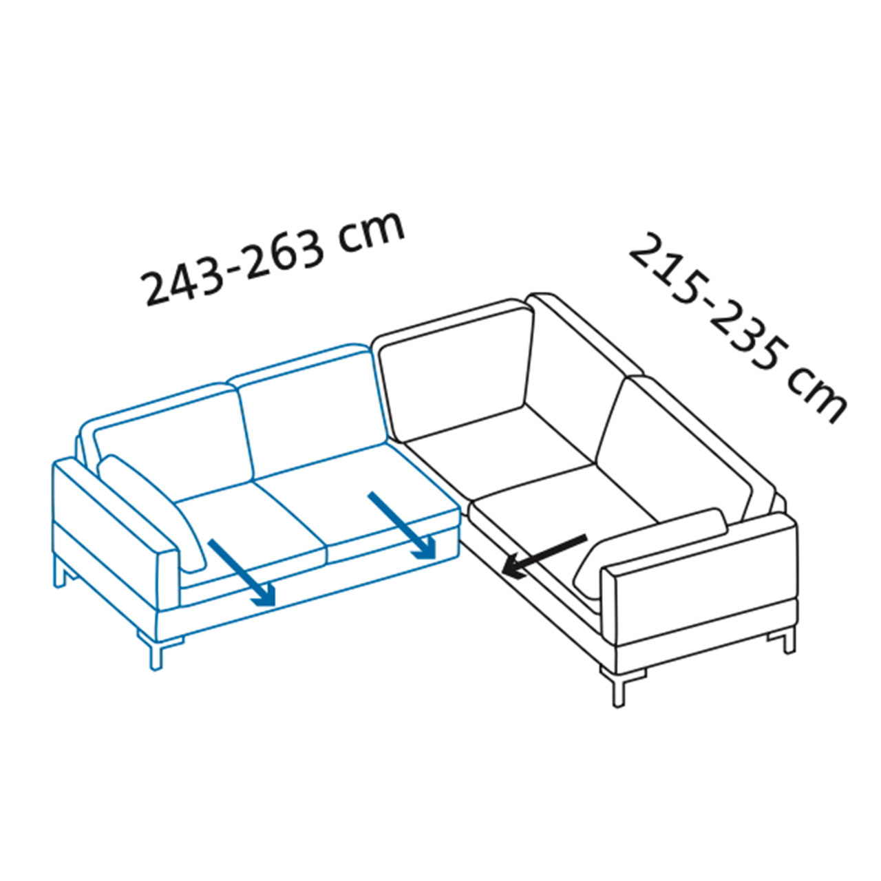 Maßzeichnung alba Garnitur W1 + C2