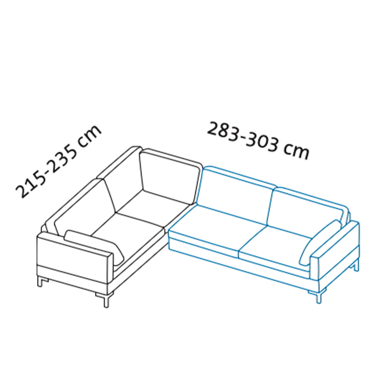 Maßzeichnung alba system Garnitur C1 + Y2