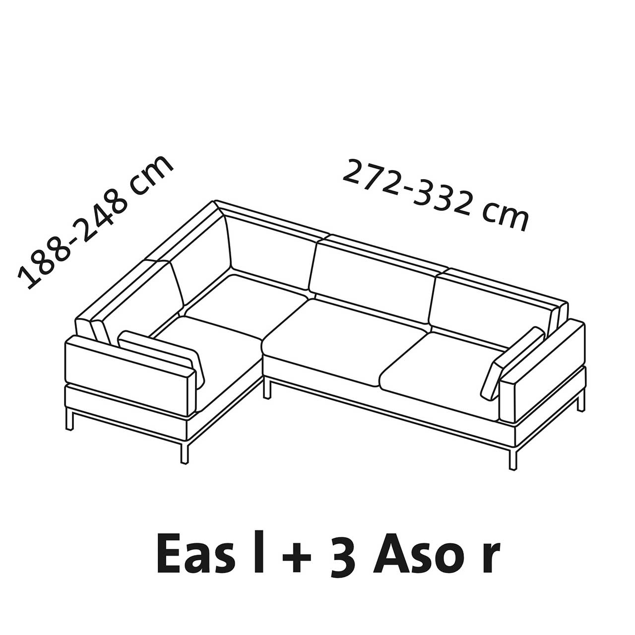 Maßzeichnung brühl tomo compact Eckgarnitur