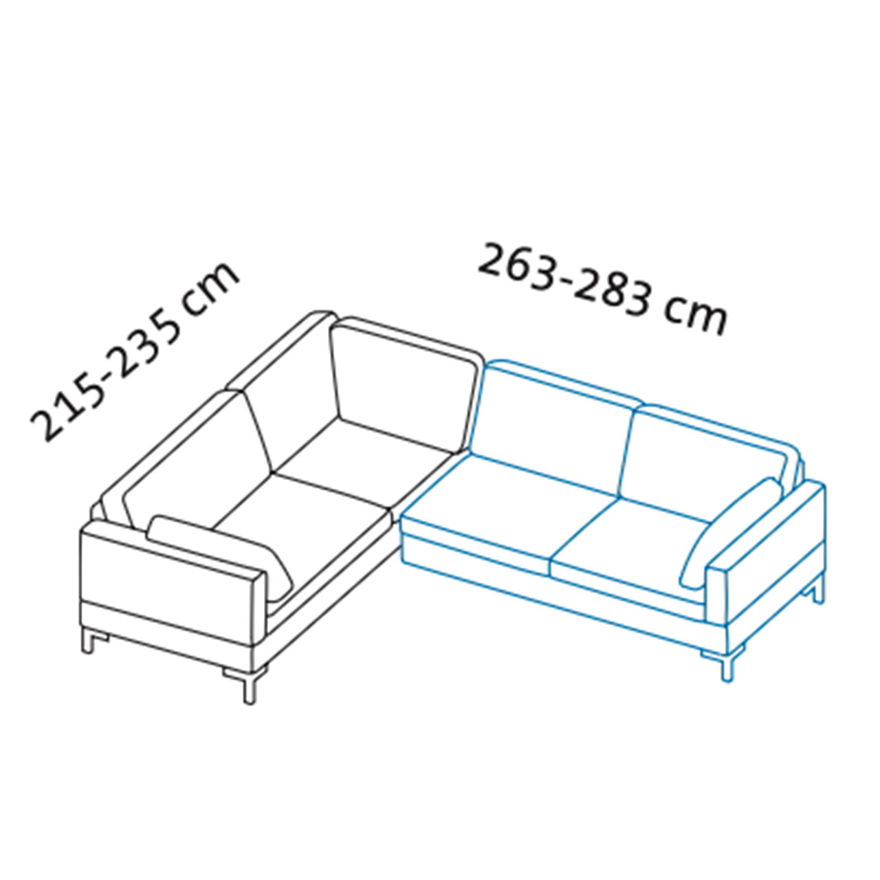 Maßzeichnung alba system Garnitur C1 + X2