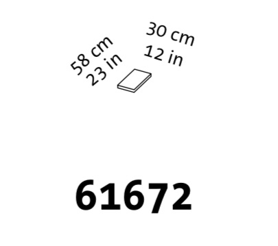 Maßzeichnung für das Tablar add1 61672.