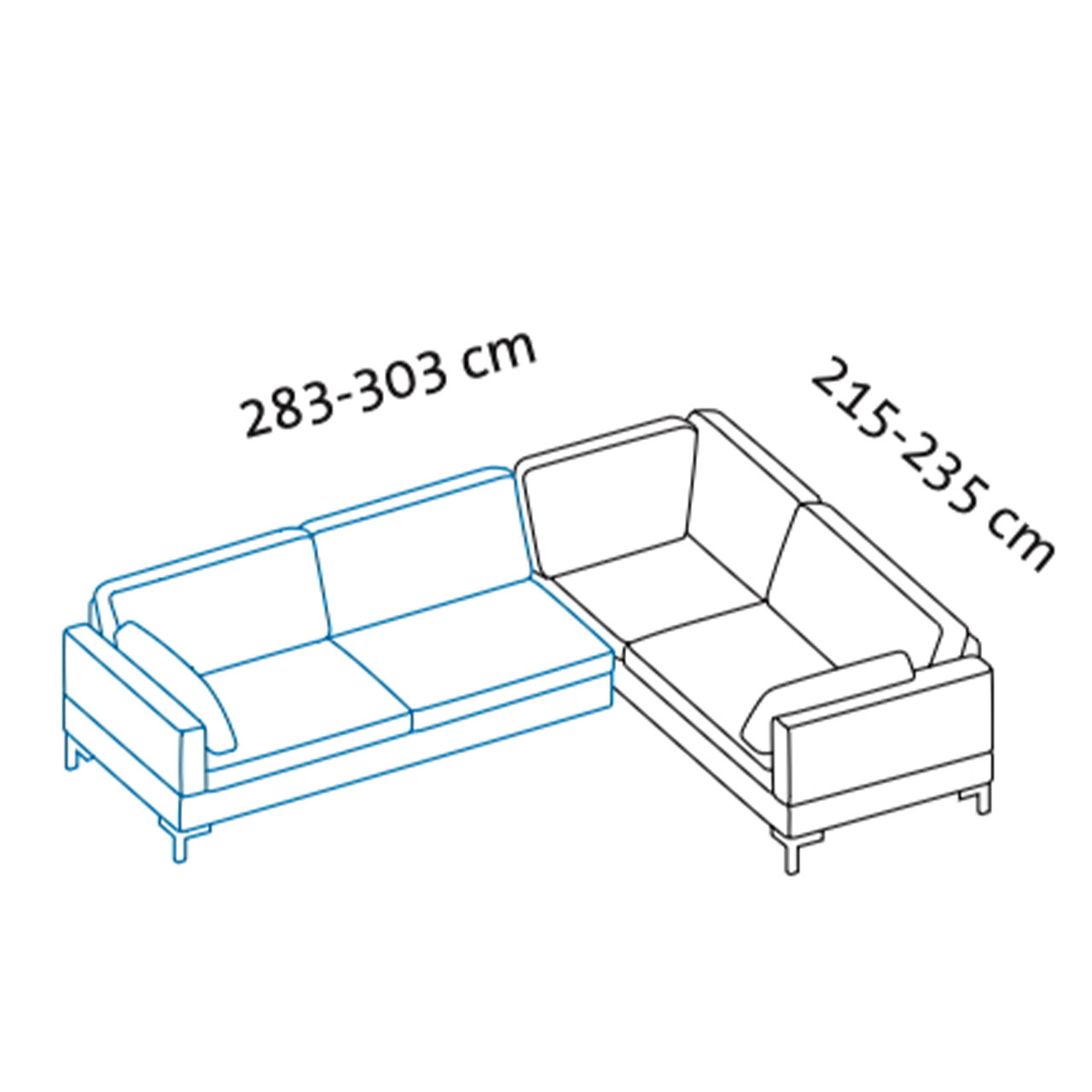 Maßzeichnung alba system Garnitur Y1 + C2