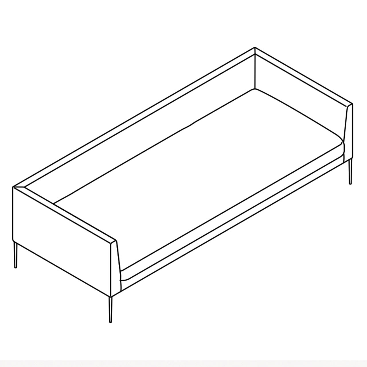 Skizze des großen Sofas