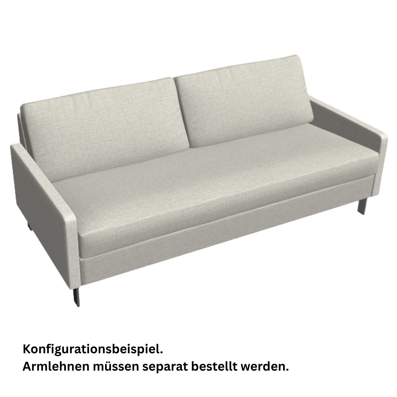 COR Conseta Sofa-Korpus 40290 Breite 180 cm mit durchgehendem Sitzpolster.
