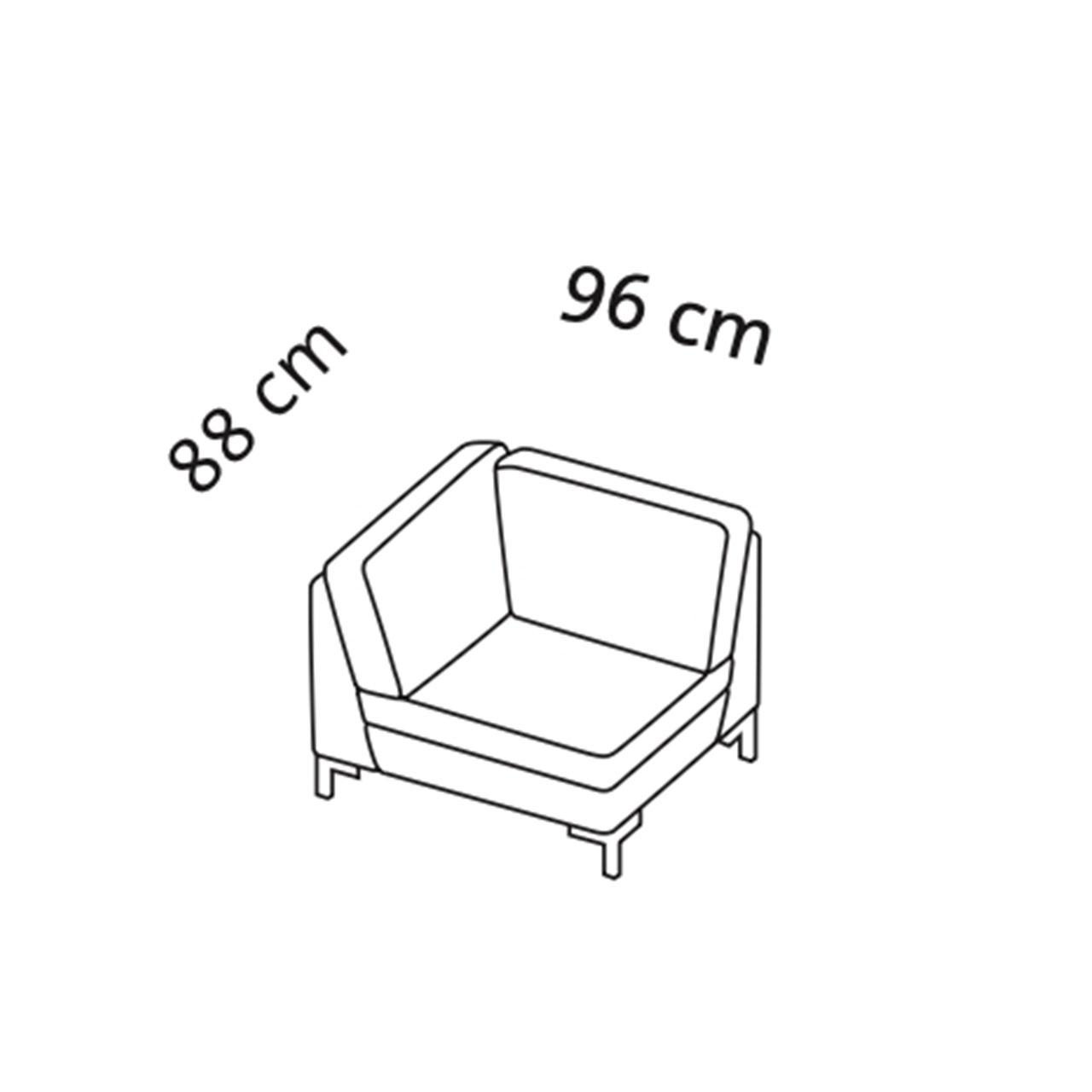 Maßzeichnung alba system Eckelement E 63/55