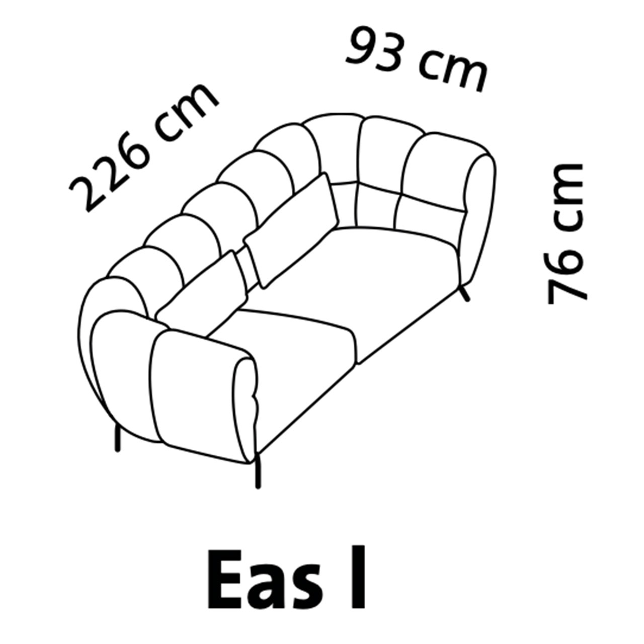 Maßzeichnung brühl magnolia Eckanbausofa 73028