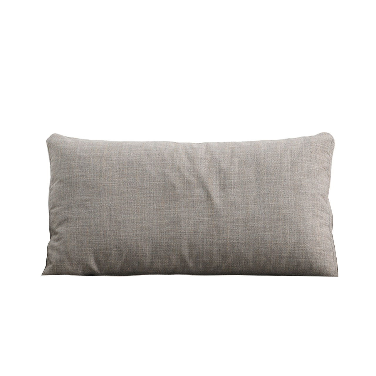 Rechteckiges Kissen aus grauem Stoff 90 cm lang