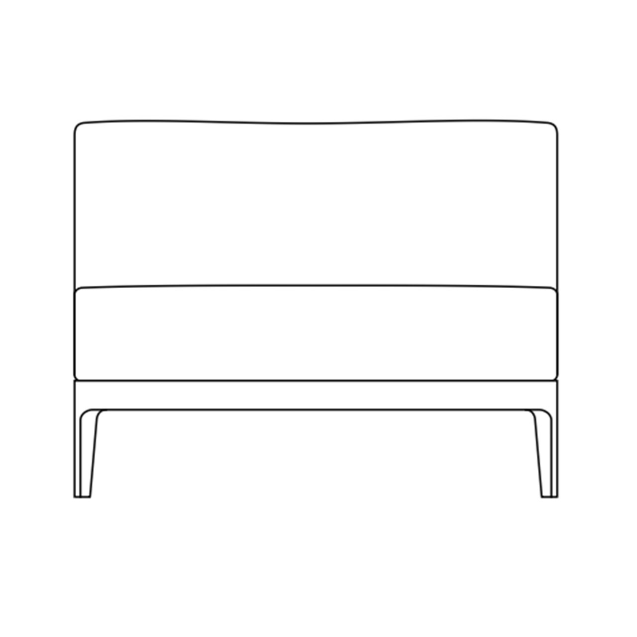 Skizze des Elementes ohne Lehnen