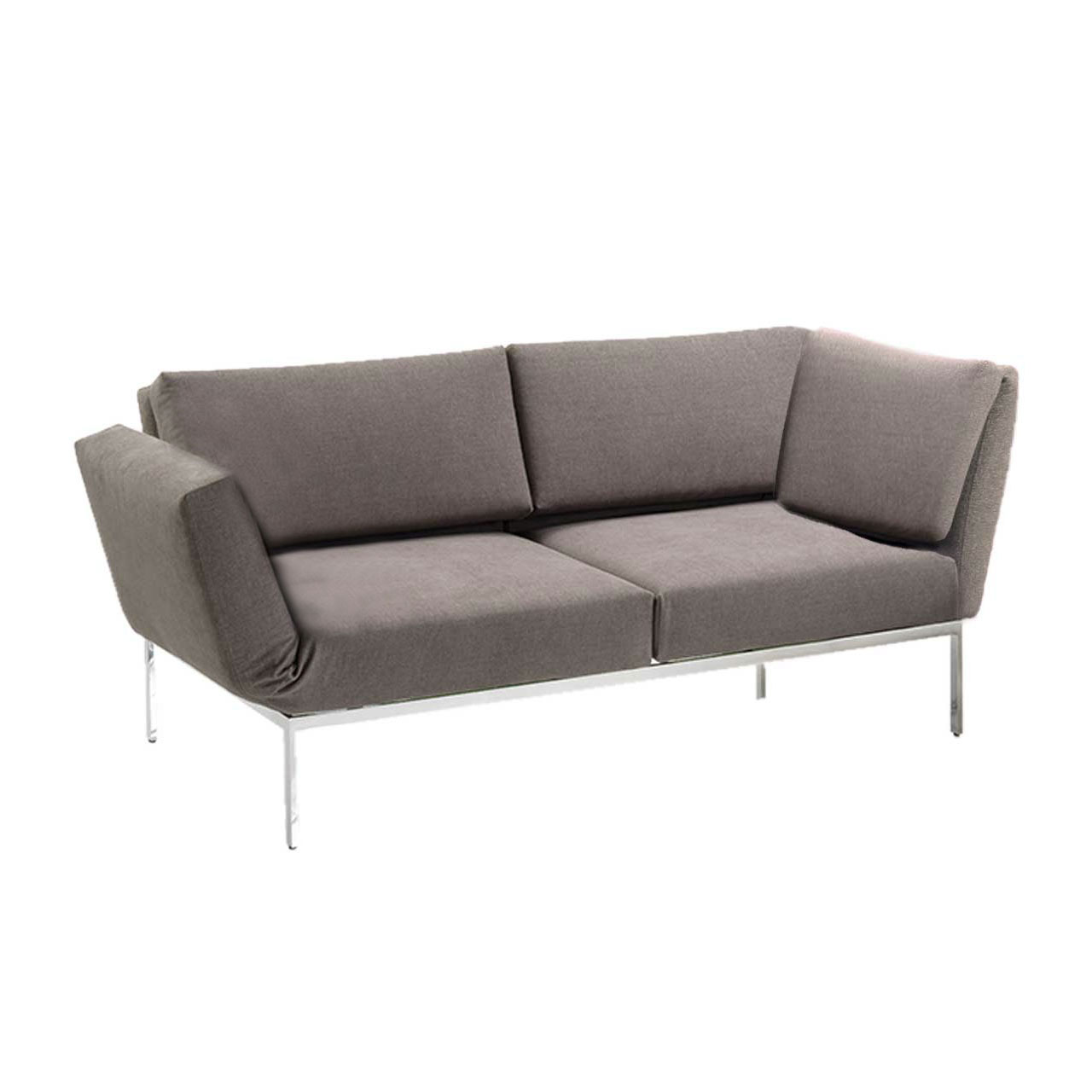 Eckanbausofa der Serie roro small classic mit Drehsitz links in beige.