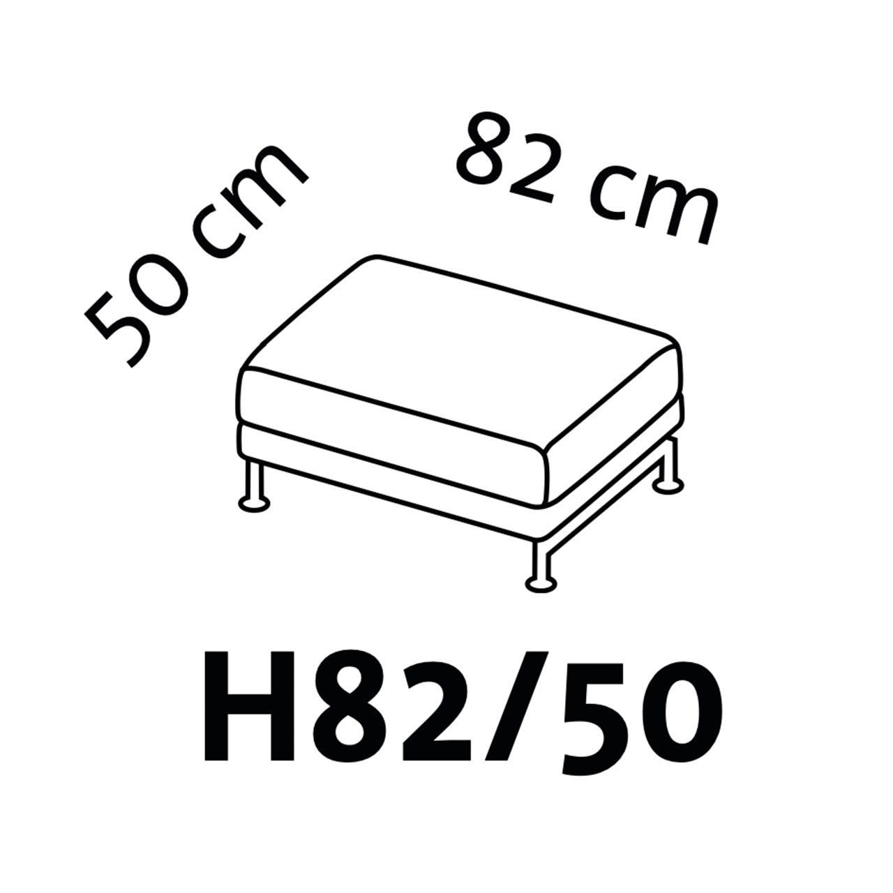 Maßzeichnung brühl moule large Hocker