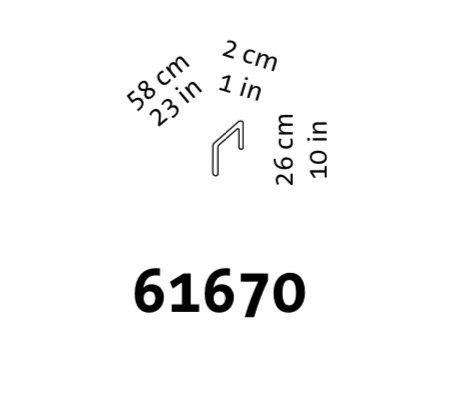 Maßzeichnung für die Wage add1 61670, passend für Tablar add1.