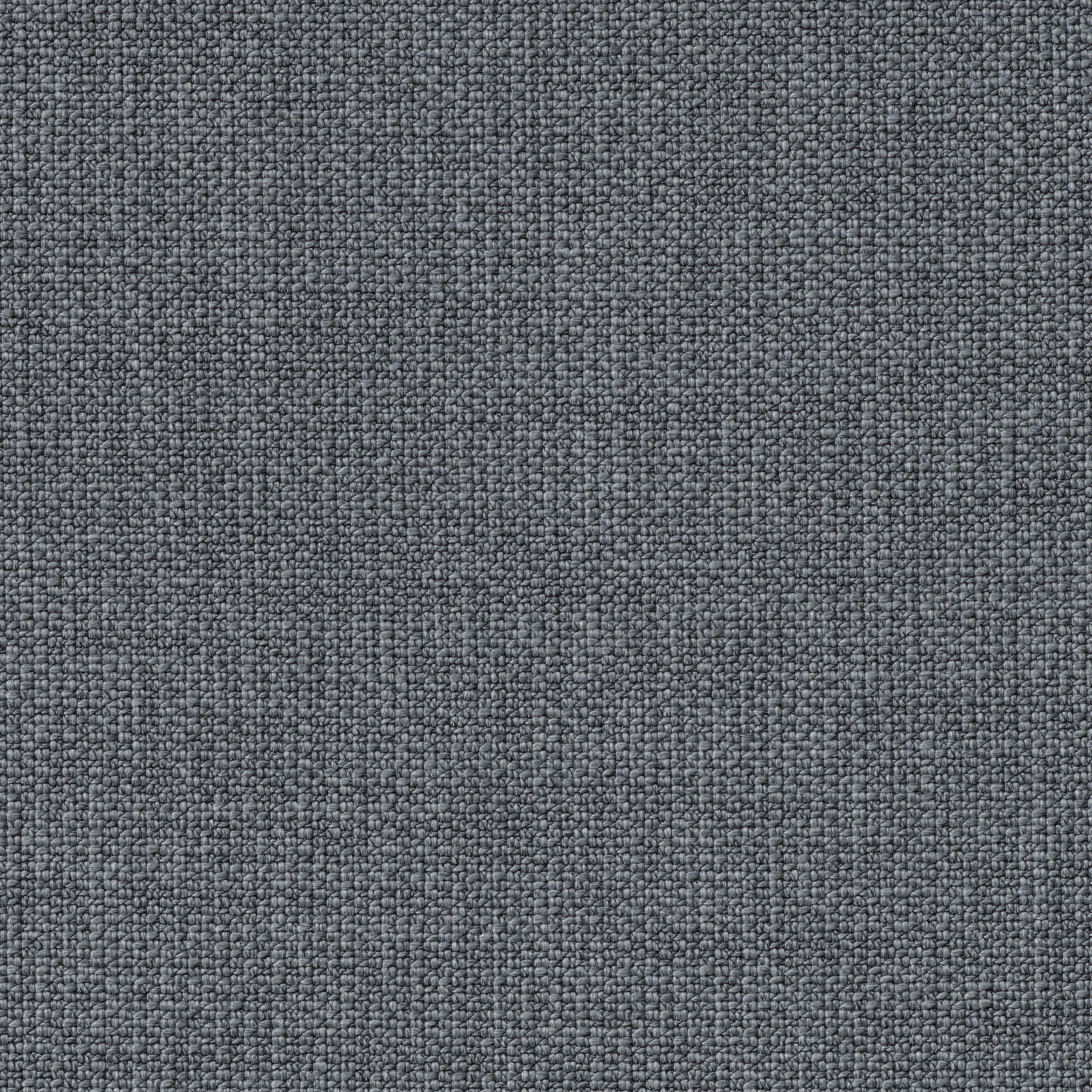 Stoffmuster des gleichmäßig gewebten grauen Stoffbezugs.