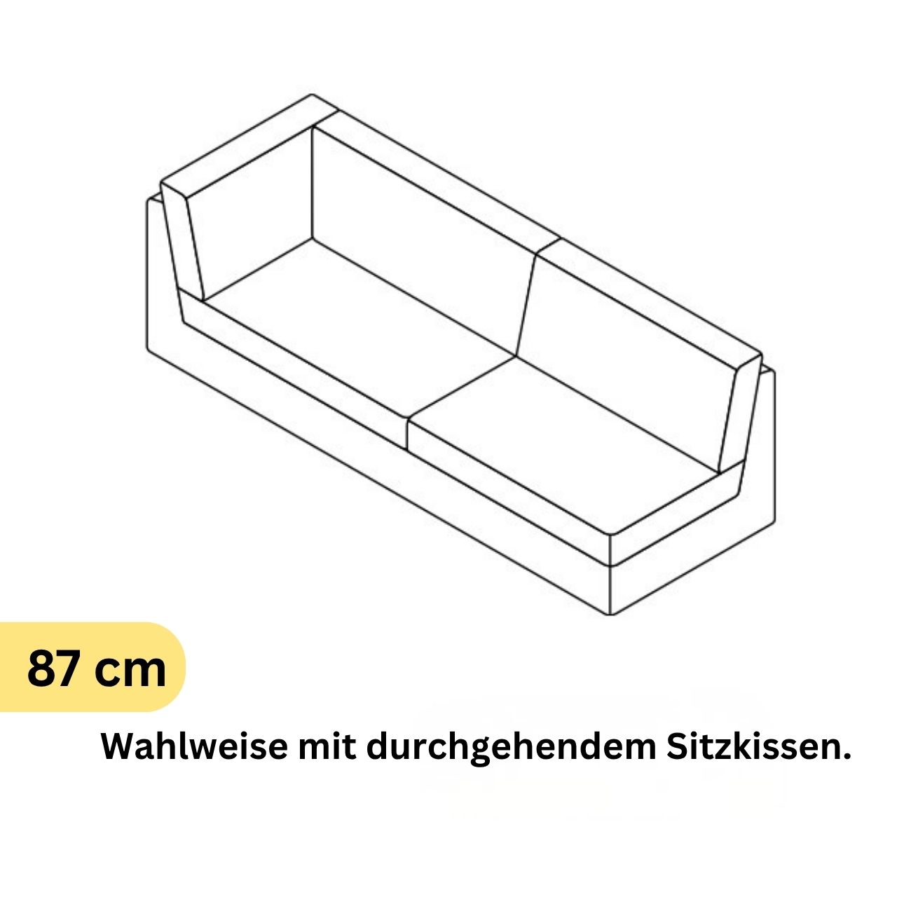 COR Conseta: Skizze Eckabschlusselement für Anbau 87 cm 40829