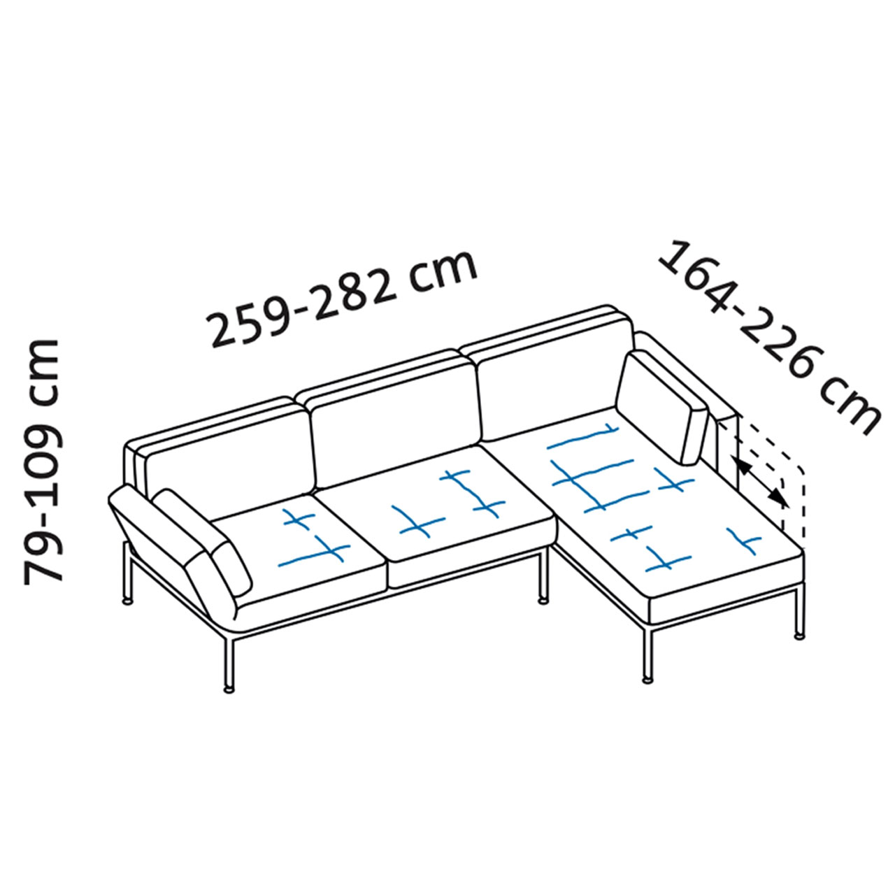 Maßzeichnung roro medium soft 74006-74023