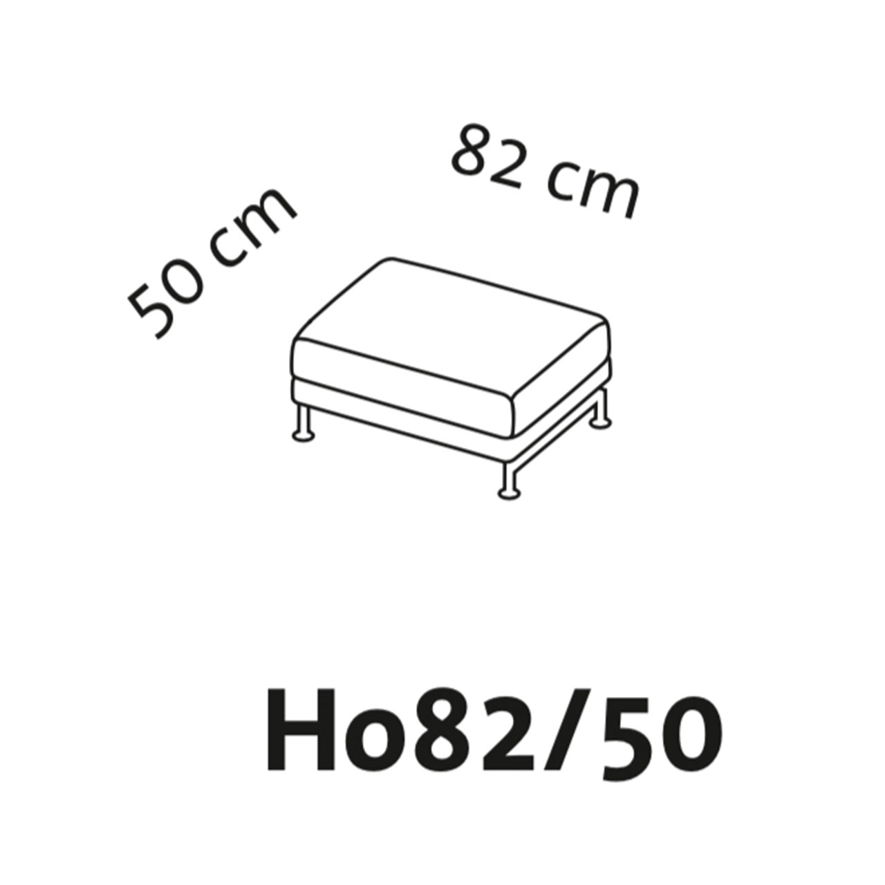 Maßzeichnung brühl moule medium Hocker