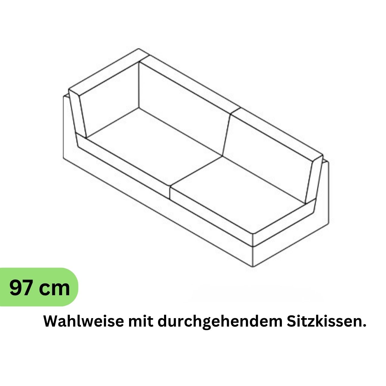 COR Conseta: Skizze Eckabschlusselement 97 cm 40869