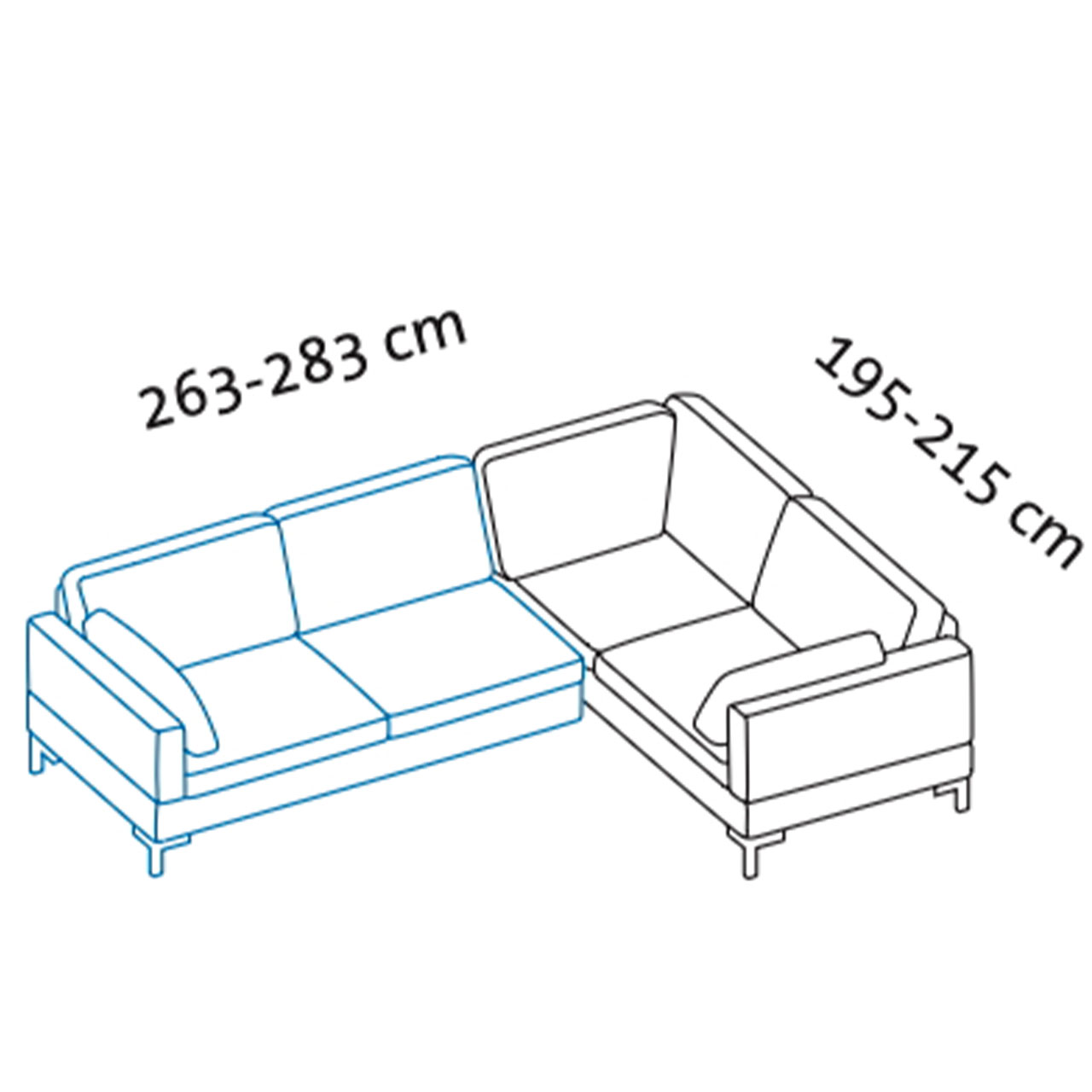Maßzeichnung alba system Garnitur X1 + B2
