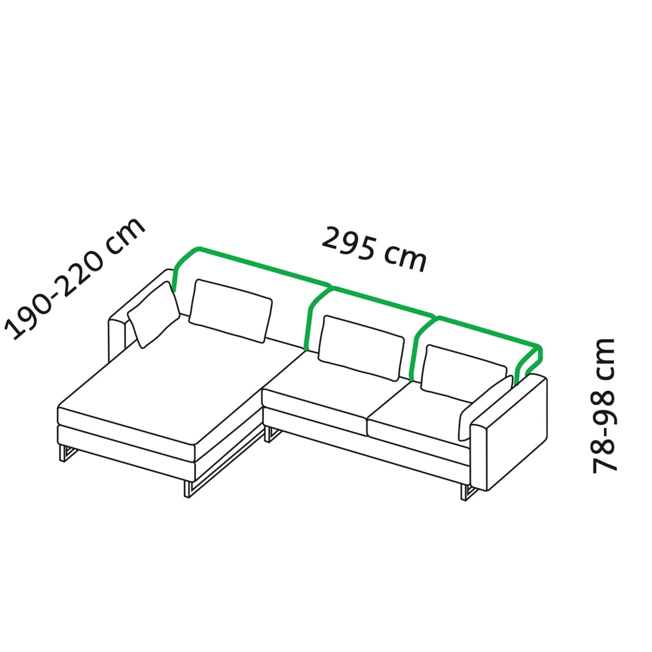 Maßzeichnung brühl embrace Garnitur
