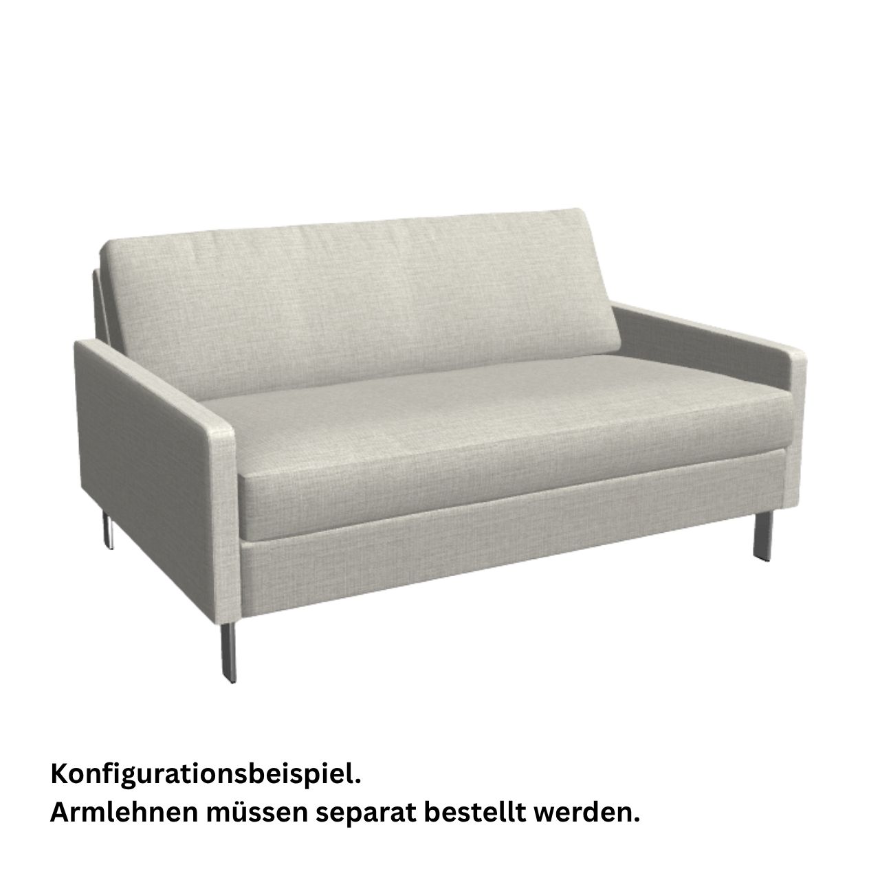 COR Conseta Sofa-Korpus 40279 Tiefe 97 cm, Breite 140 cm mit durchgehendem Sitzpolster und Rückenpolster.
