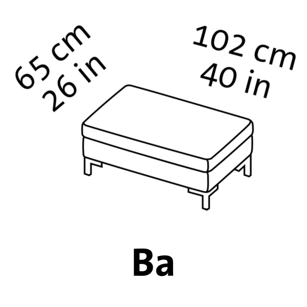 Maßzeichnung system Bank