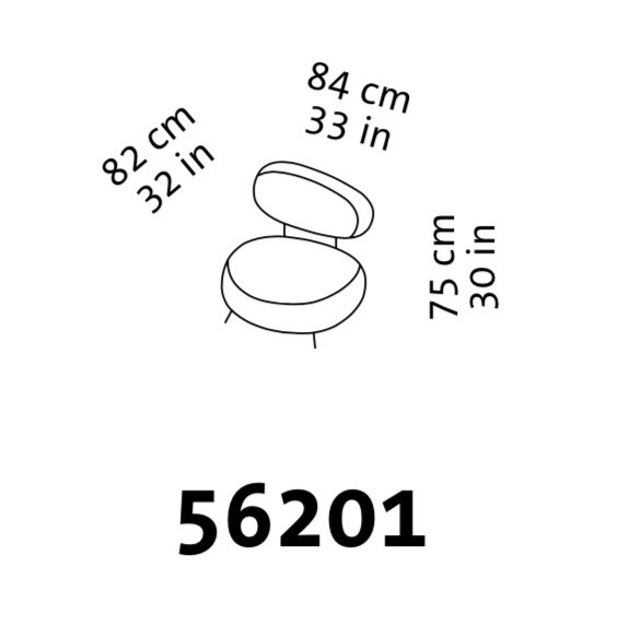 Maßzeichnung brühl mosspink Sessel