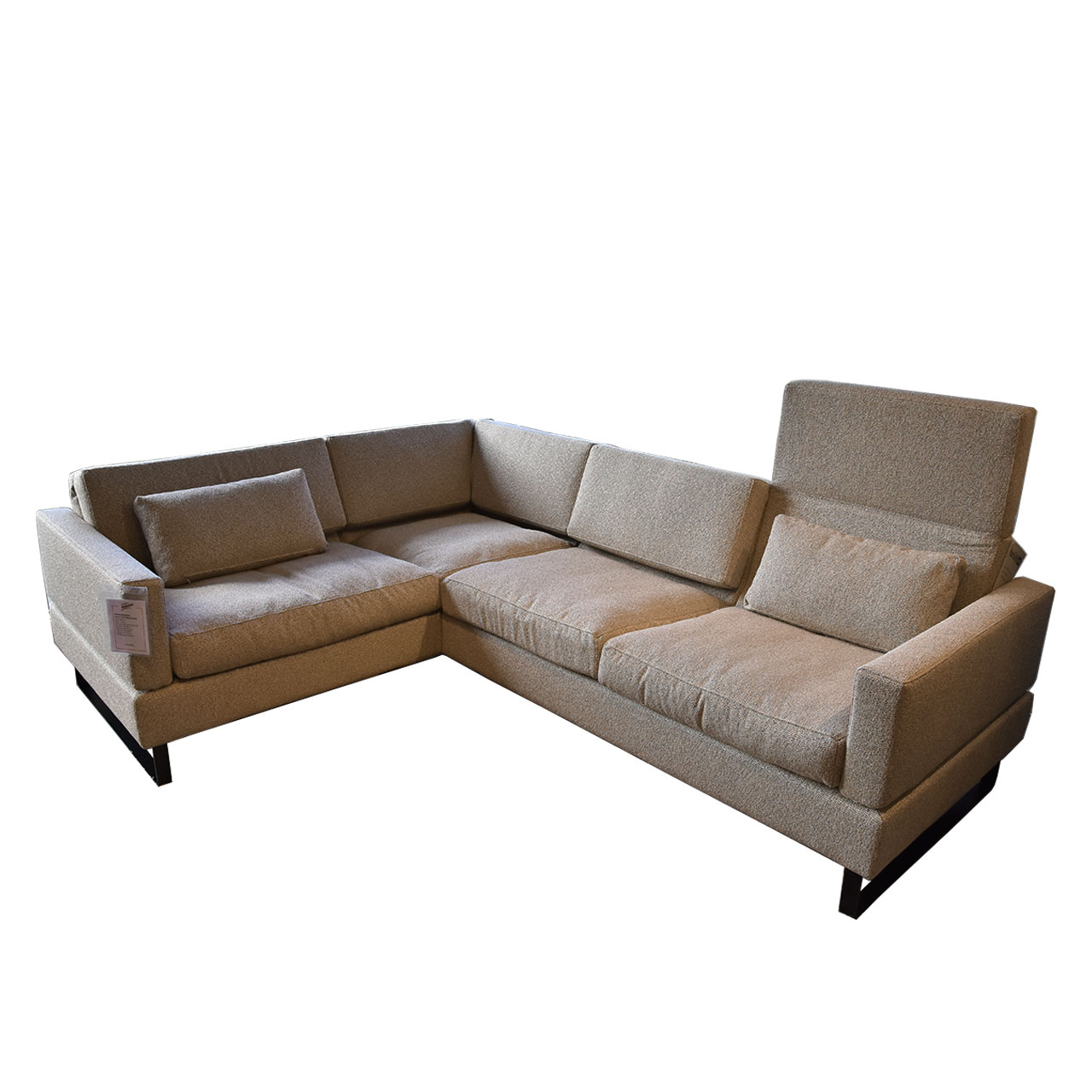 Eckgarnitur aus Anstellsofa und Ecksofa.