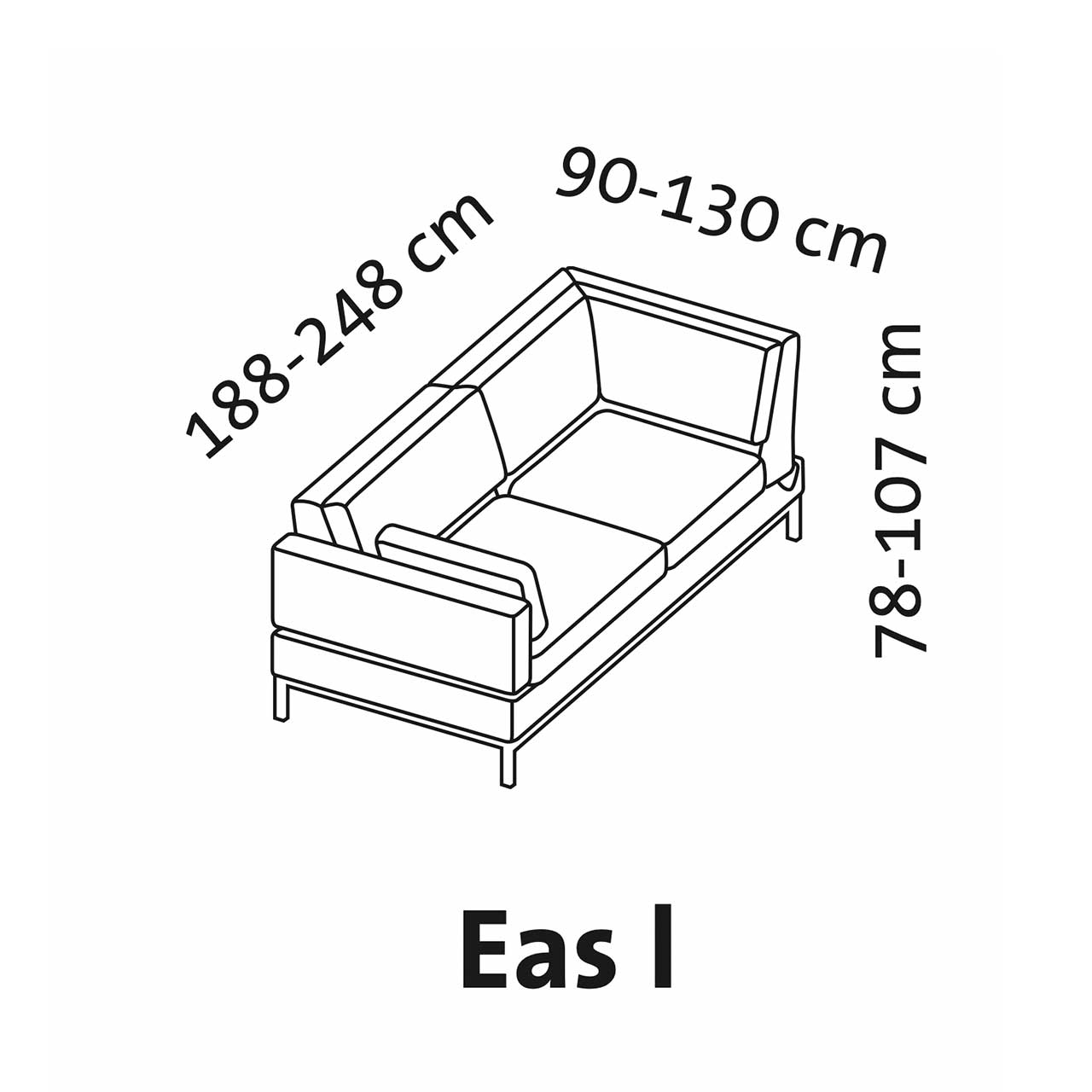 Maßzeichnung brühl tomo compact Eckanbausofa