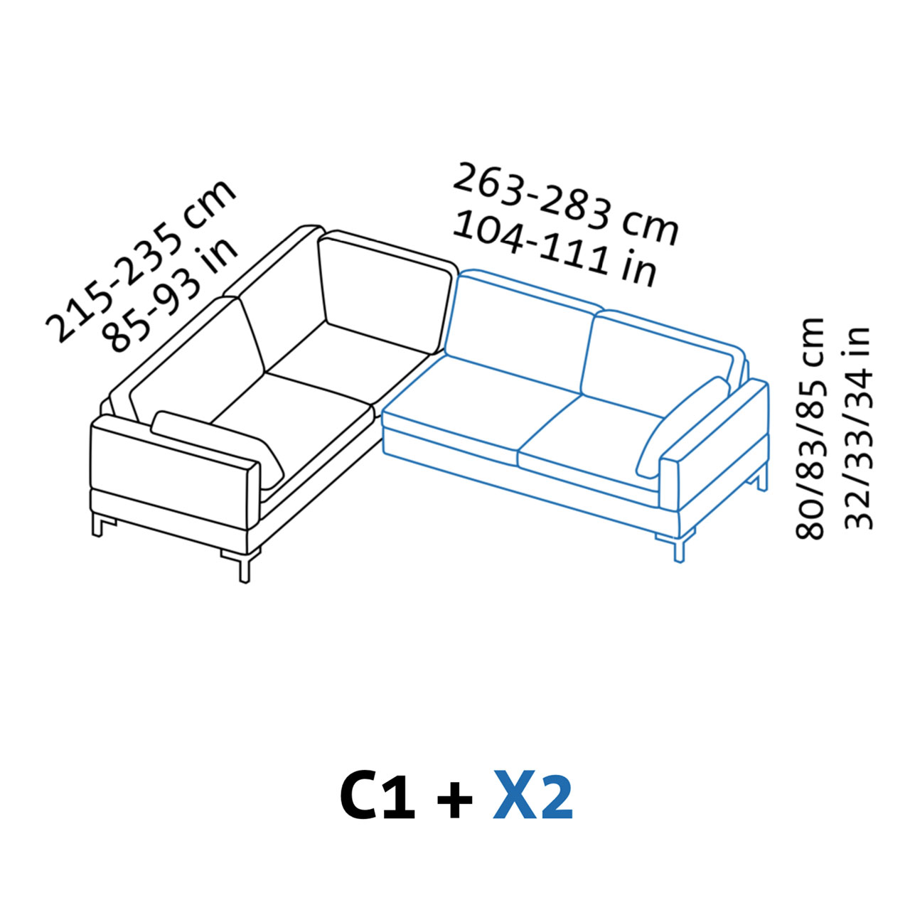 Maßzeichnung alba system C1 + X2