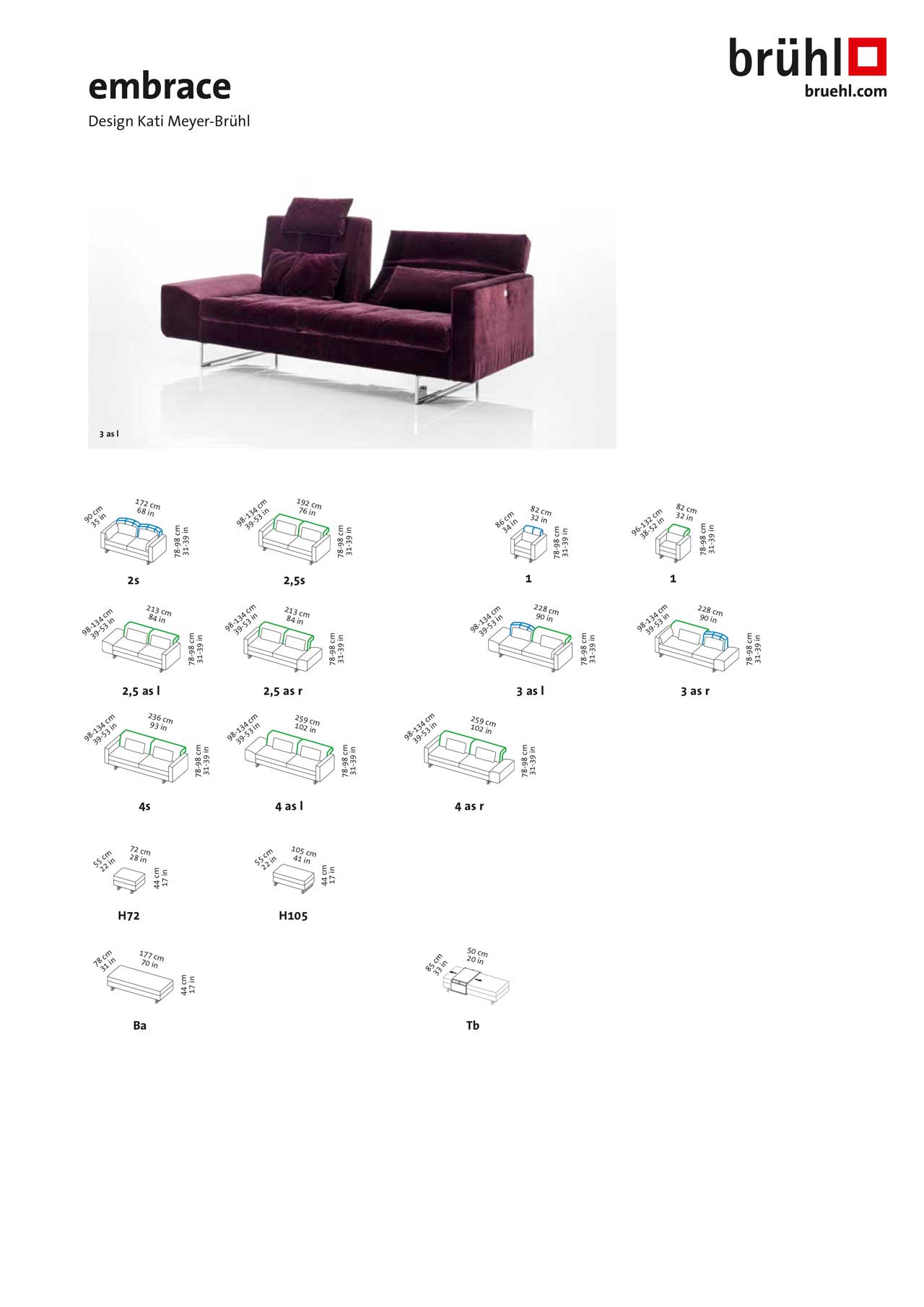 Maßblatt brühl embrace