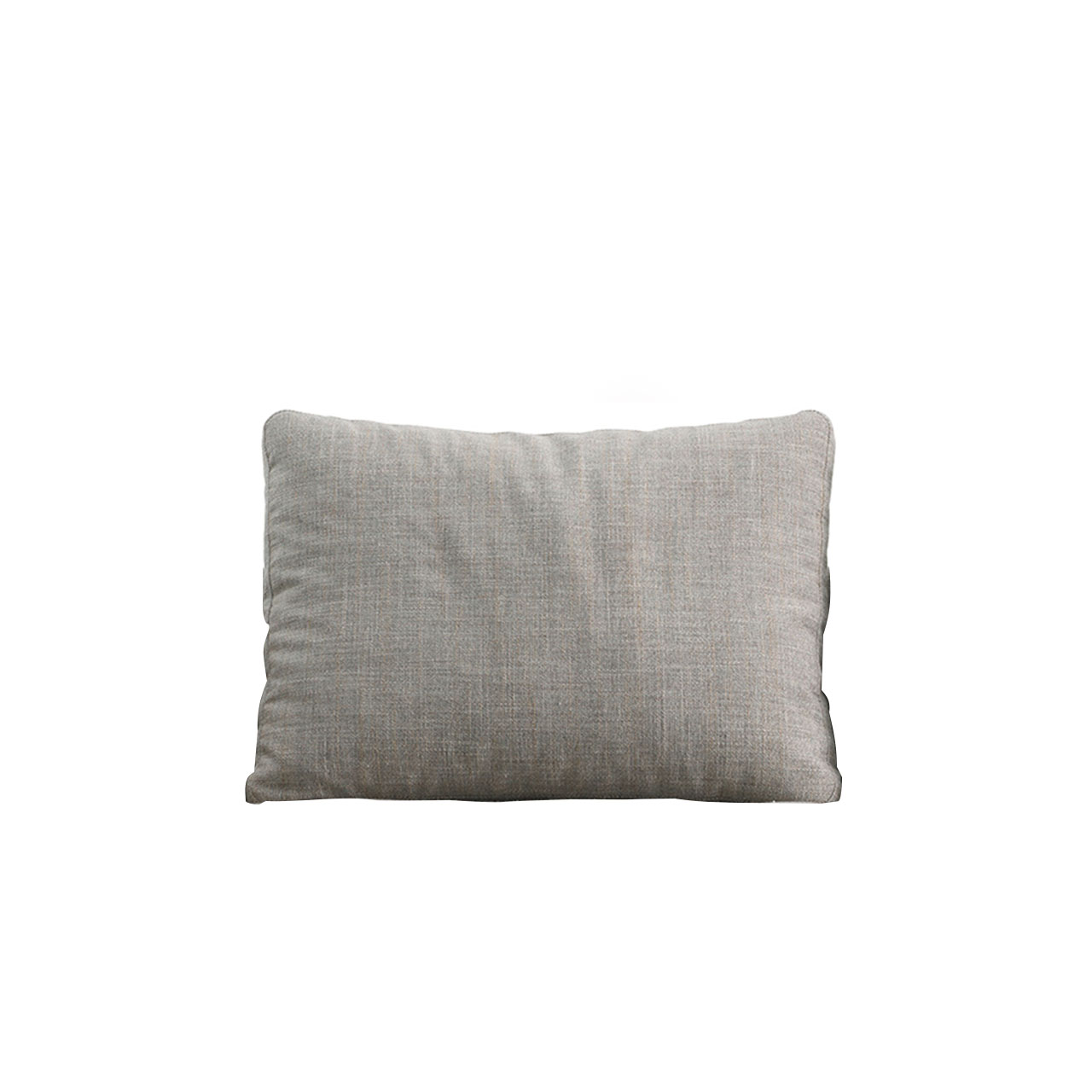 Rechteckiges Kissen aus grauem Stoff 65 cm lang
