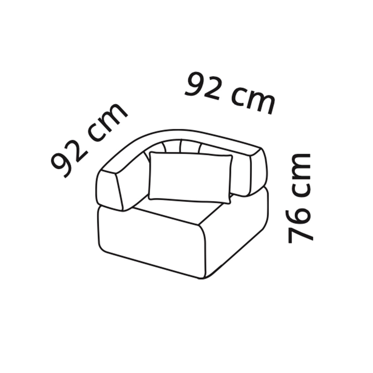 Maßzeichnung für das all together Abschlusselement 73640.