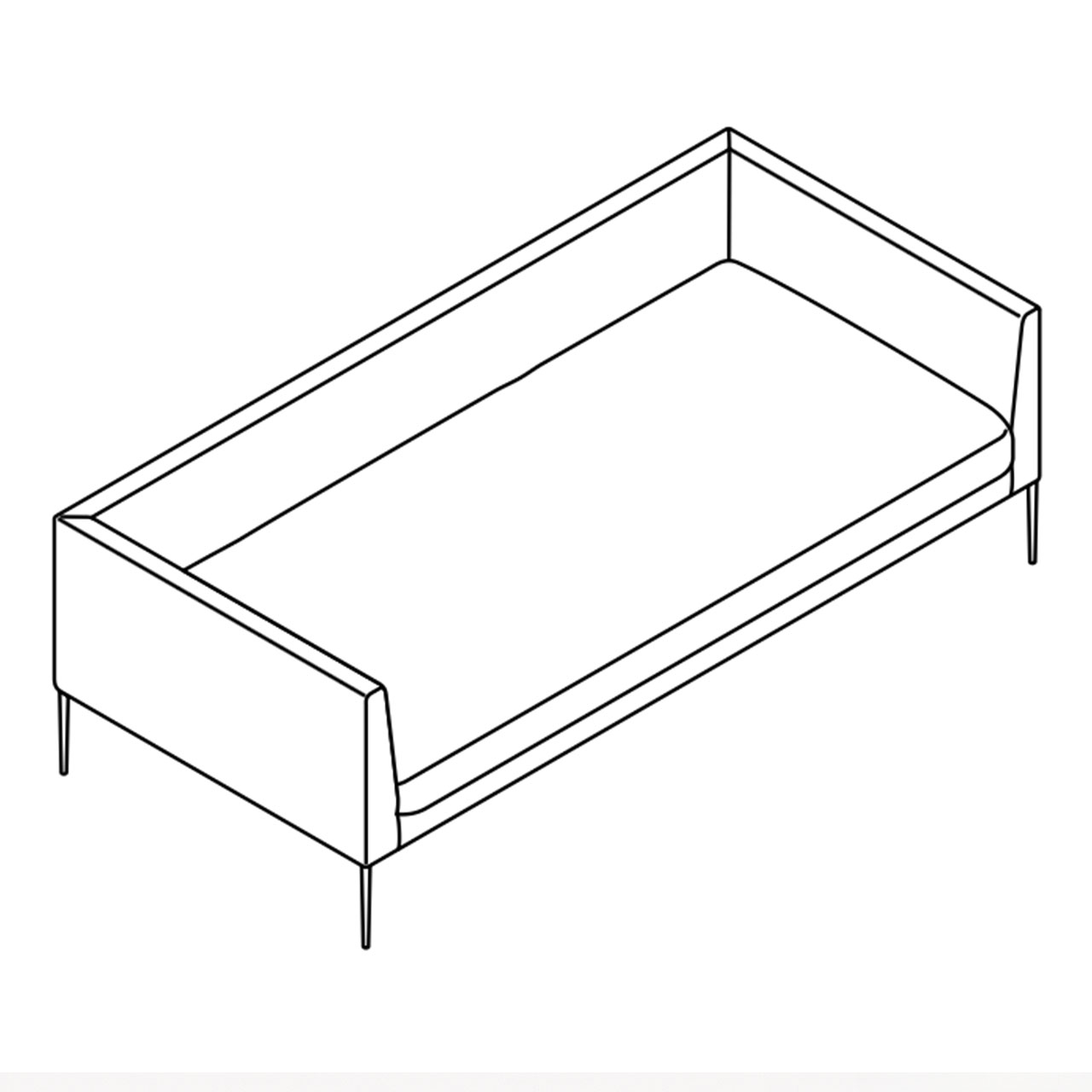 Skizze des kleinen Sofas