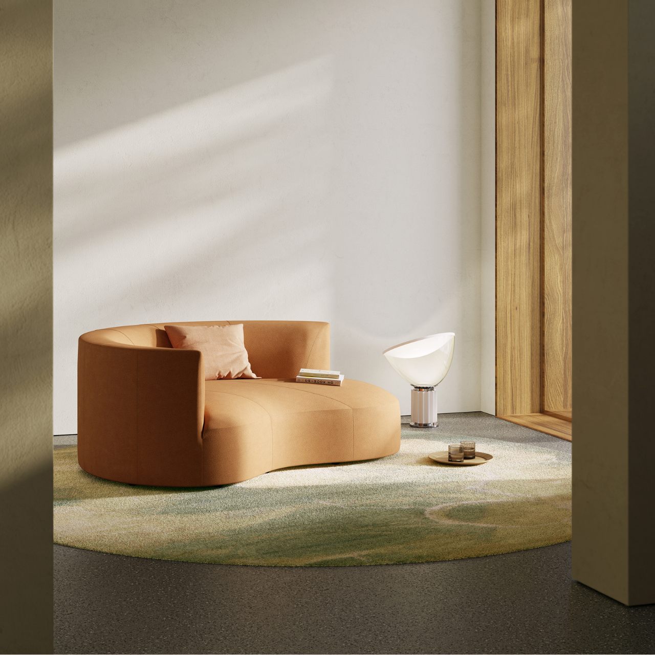 Milieubild der Recamiere aus Stoff